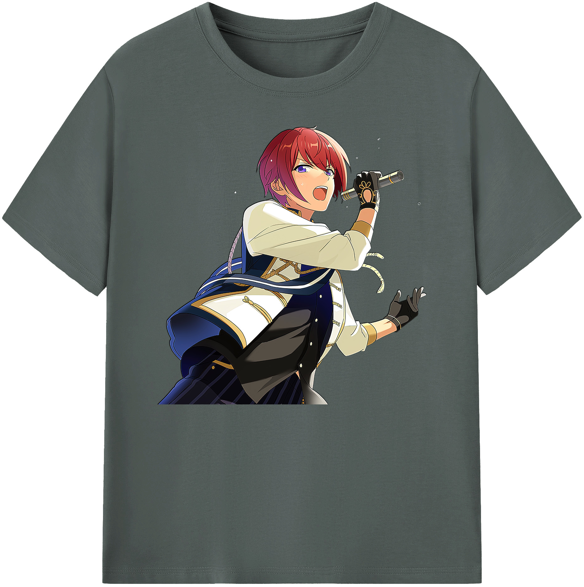 （画像用） あんさんぶるスターズ! Ensemble Stars 綿100％ メンズ半袖Tシャツ｜肌触りやわらか＆通気性